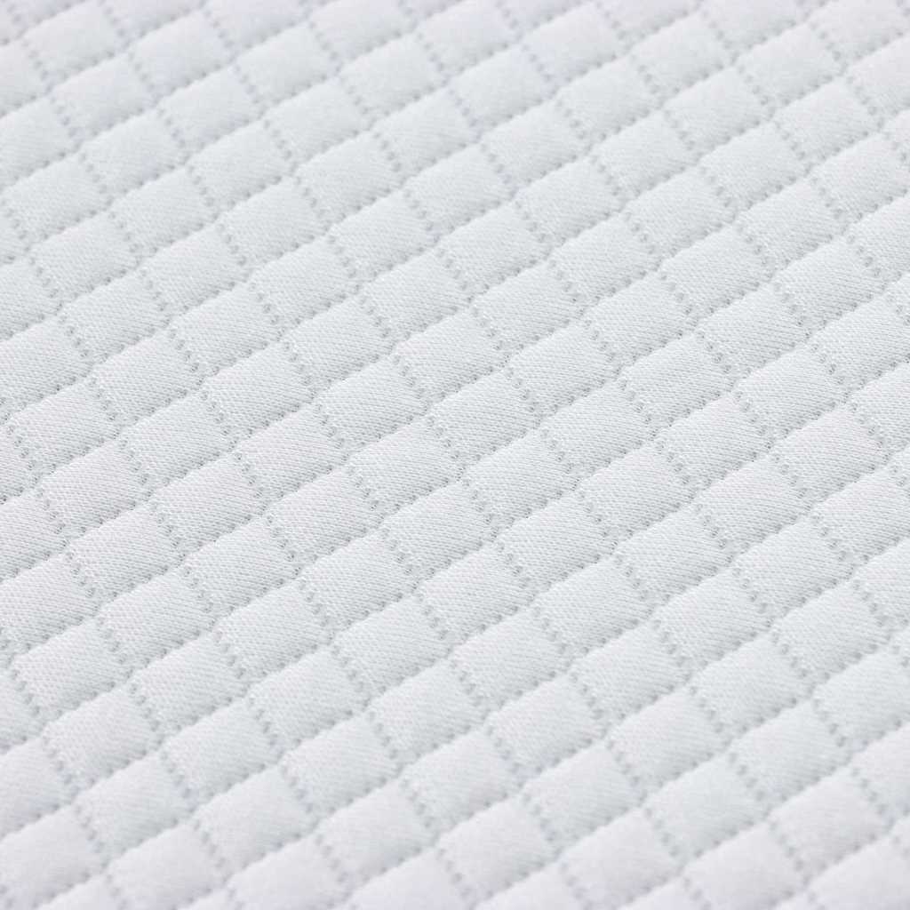 Matratzenauflage Weiß 70 x 200 cm Jacquard Stoff
