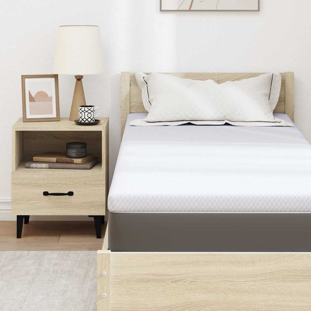 Surmatelas blanc 80 x 200 cm Tissu jacquard
