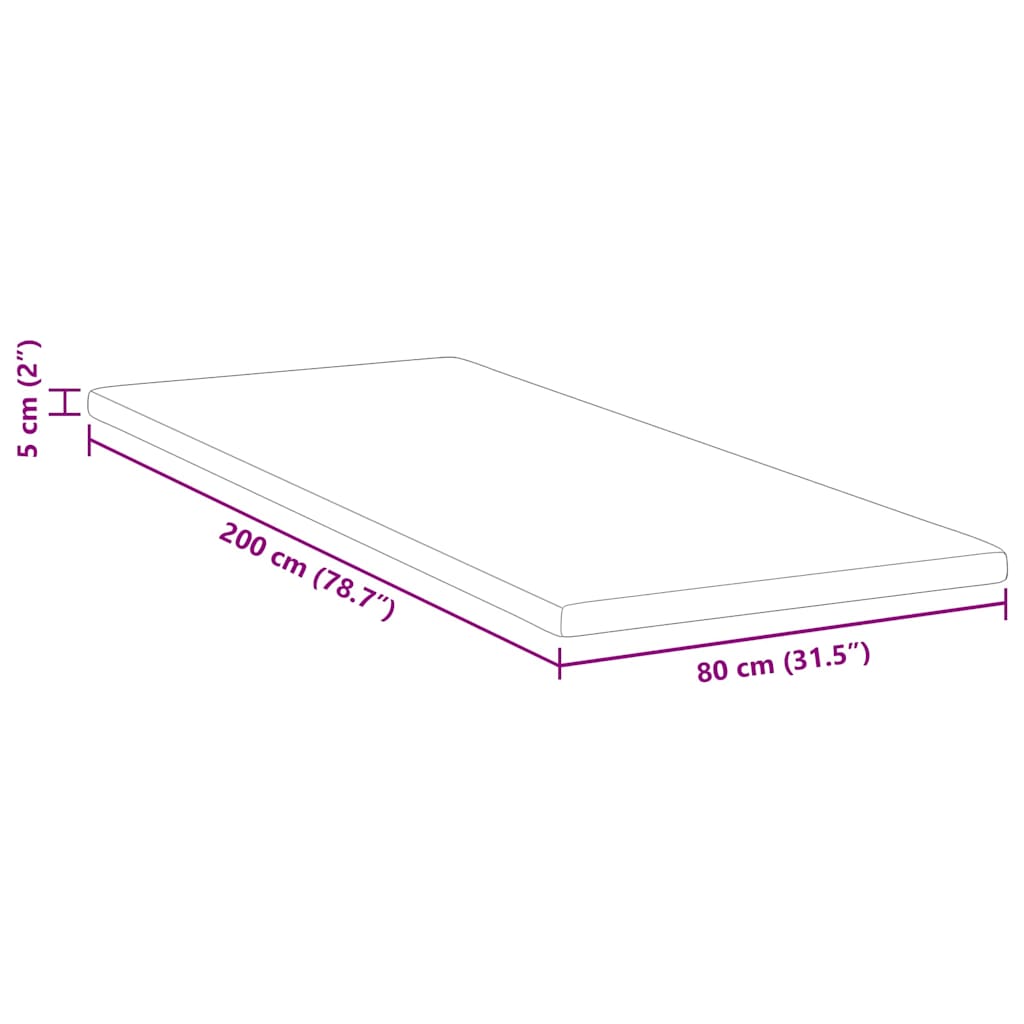 Surmatelas blanc 80 x 200 cm Tissu jacquard