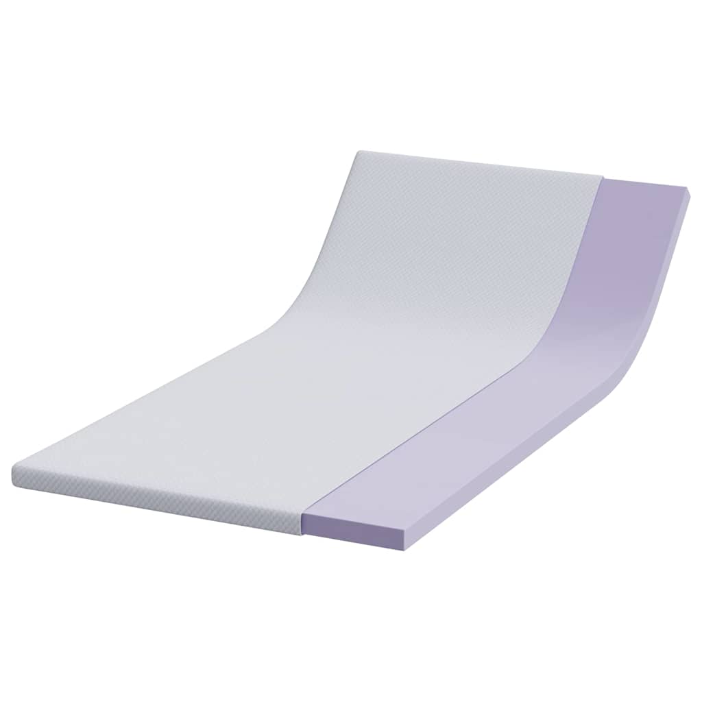 Mattress Topper White 100 x 200 cm Jacquard Fabric