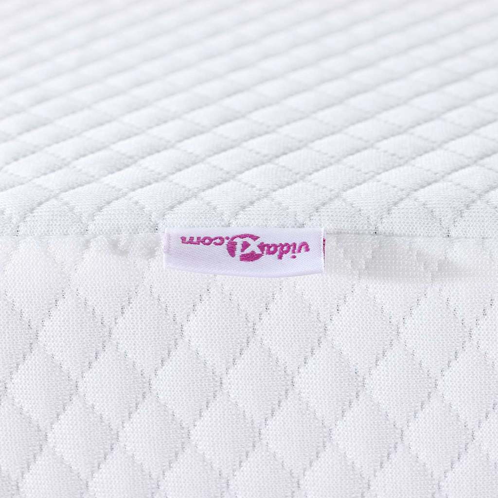 Mattress Topper White 90 x 200 cm Jacquard Fabric