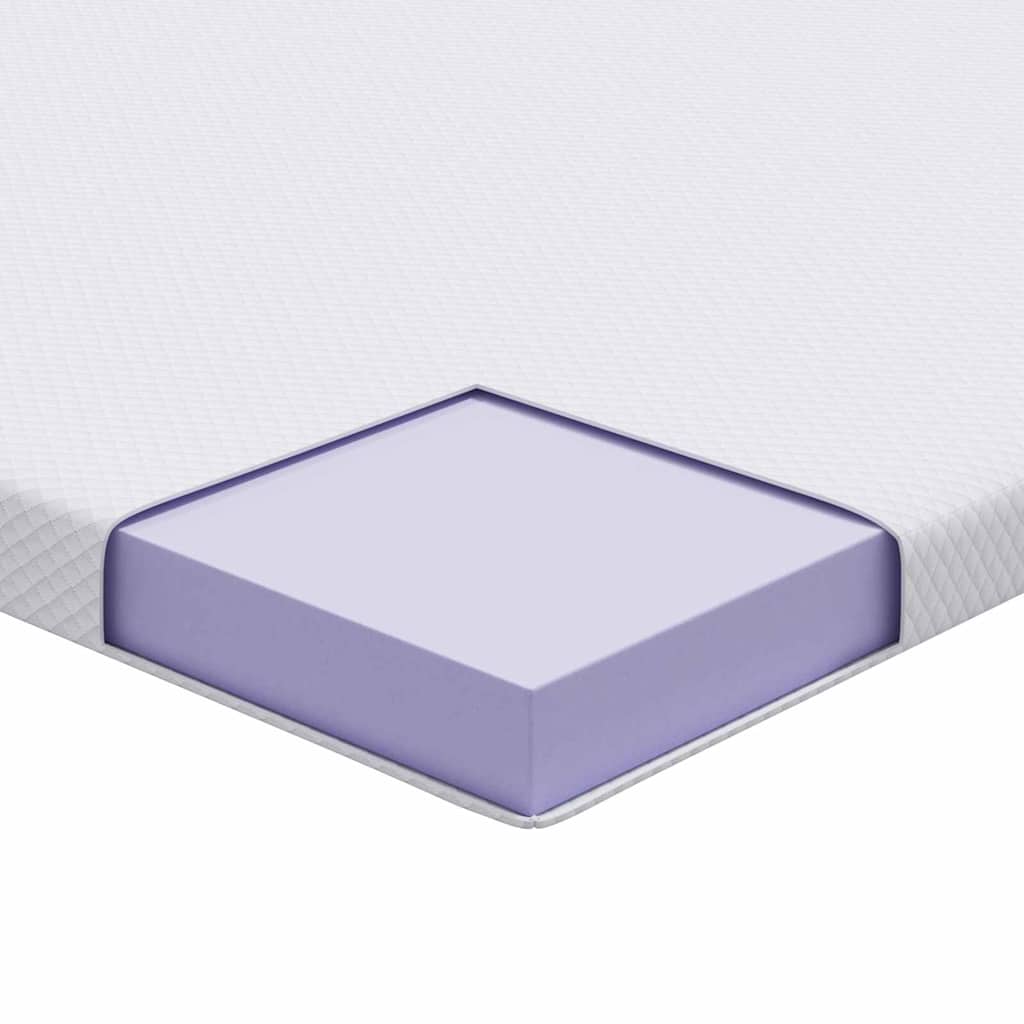 Mattress Topper White 90 x 200 cm Jacquard Fabric