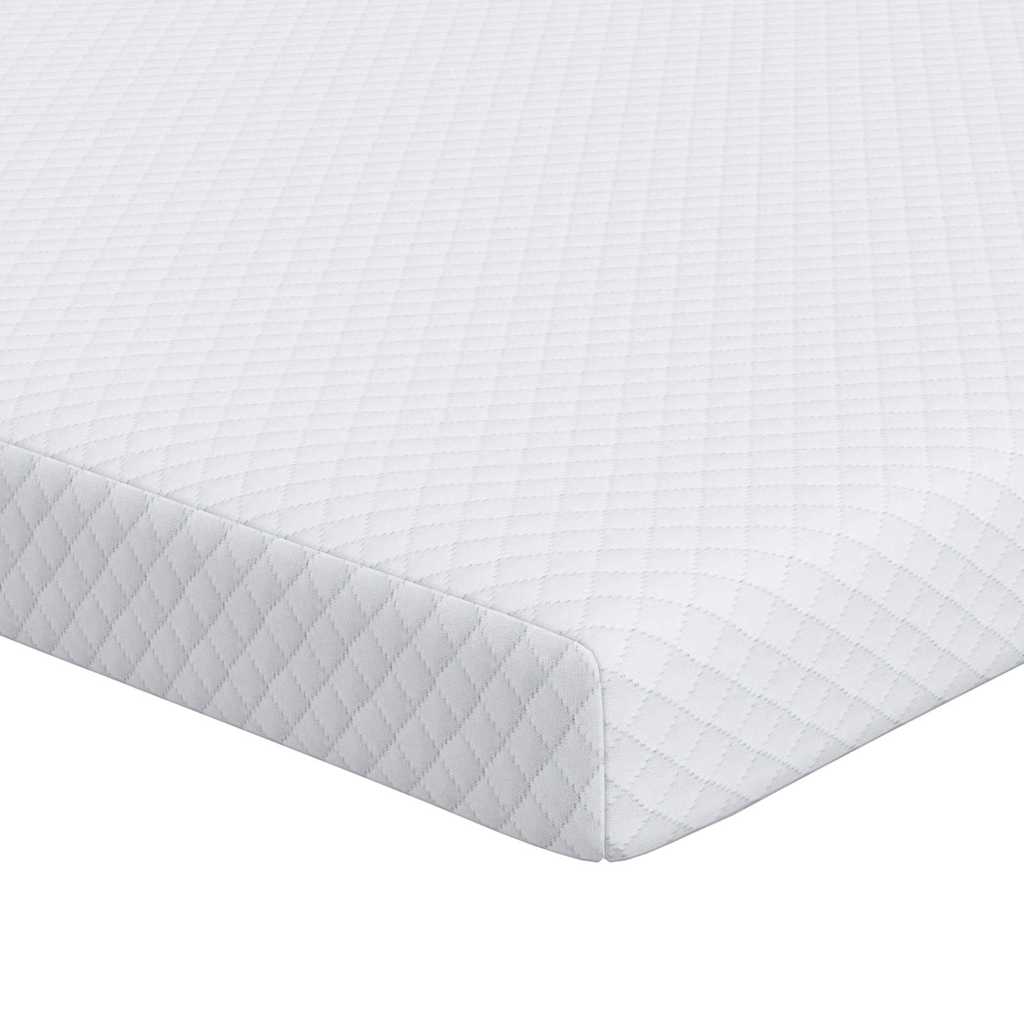 Mattress Topper White 90 x 200 cm Jacquard Fabric