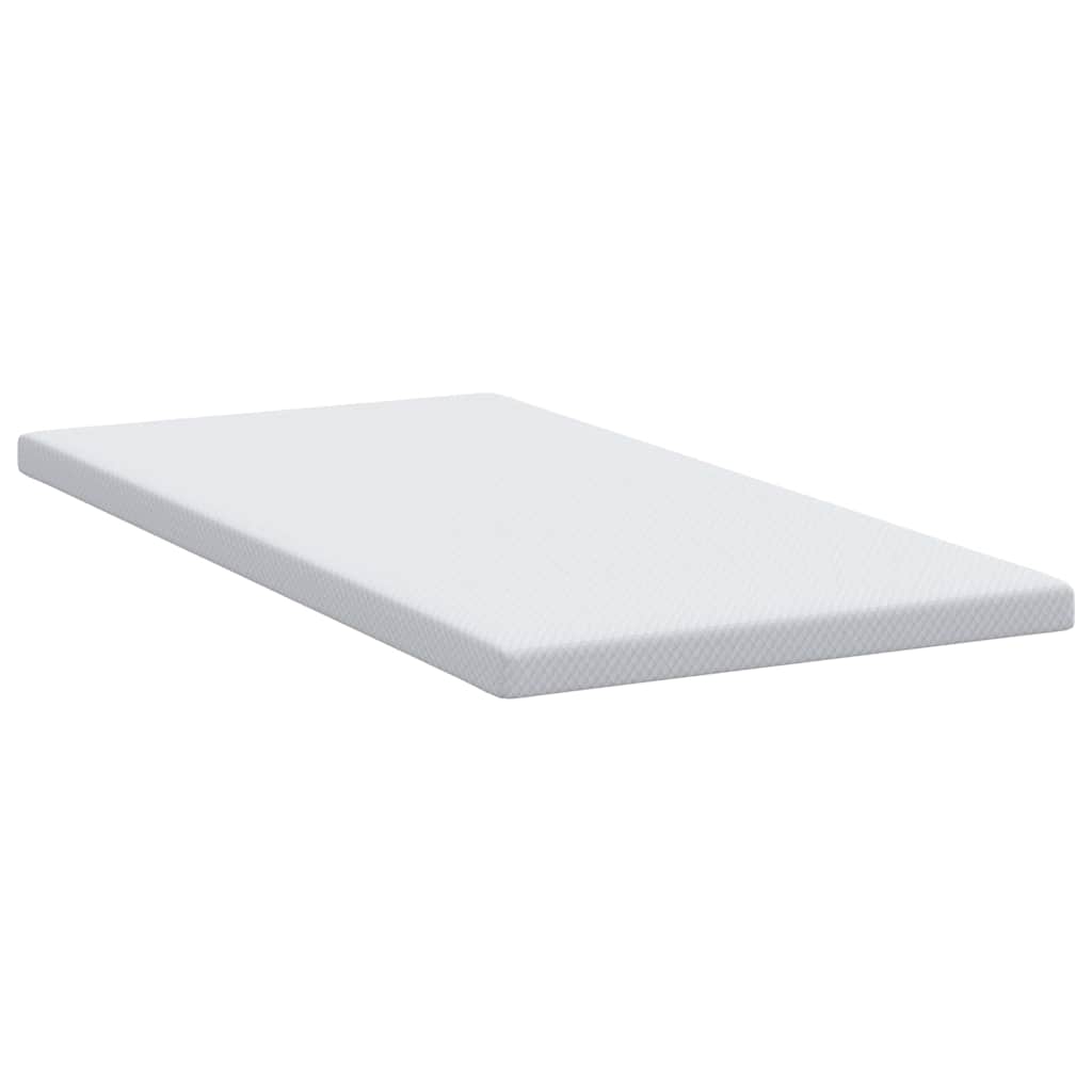 Mattress Topper White 90 x 200 cm Jacquard Fabric