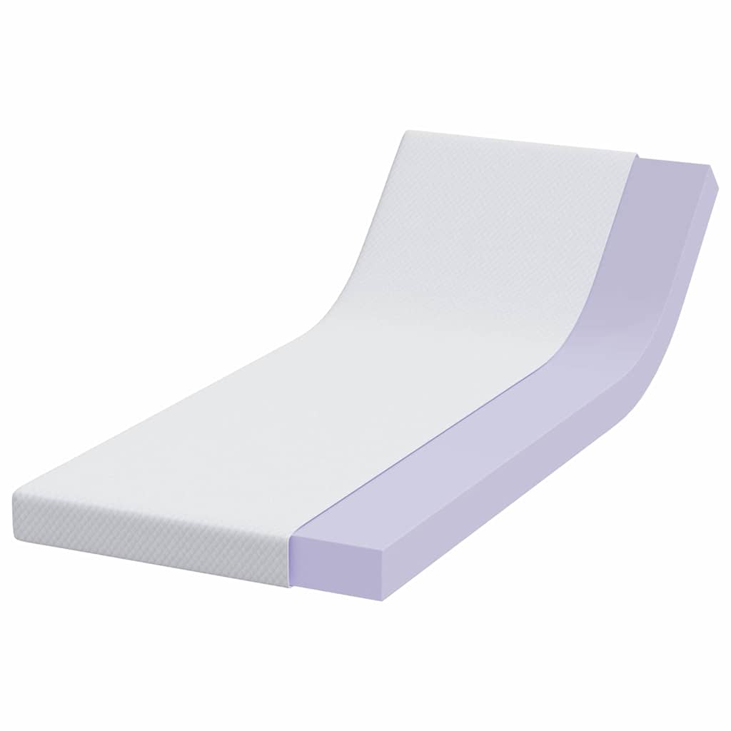 Mattress Topper White 70 x 200 cm Jacquard Fabric