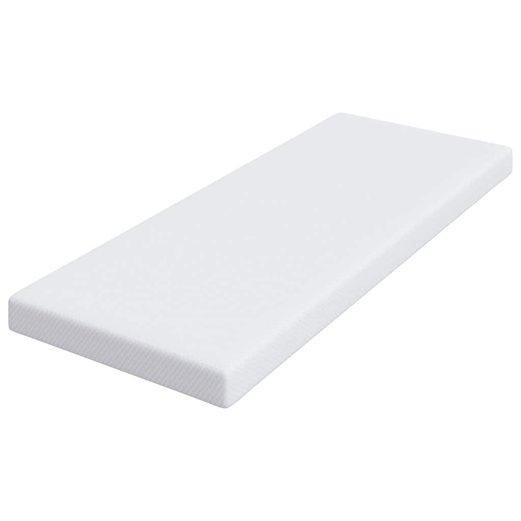 Mattress Topper White 70 x 200 cm Jacquard Fabric