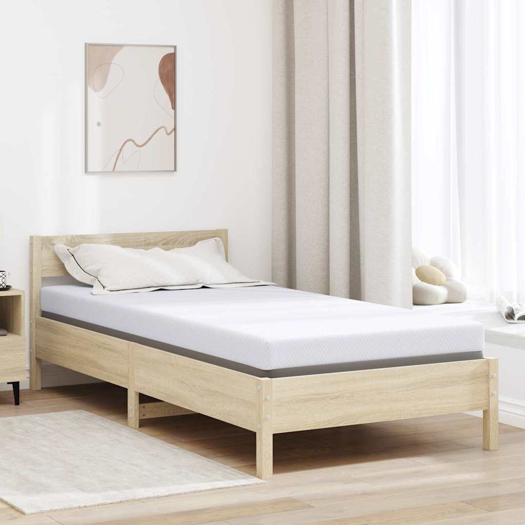 Mattress Topper White 120 x 200 cm Jacquard Fabric