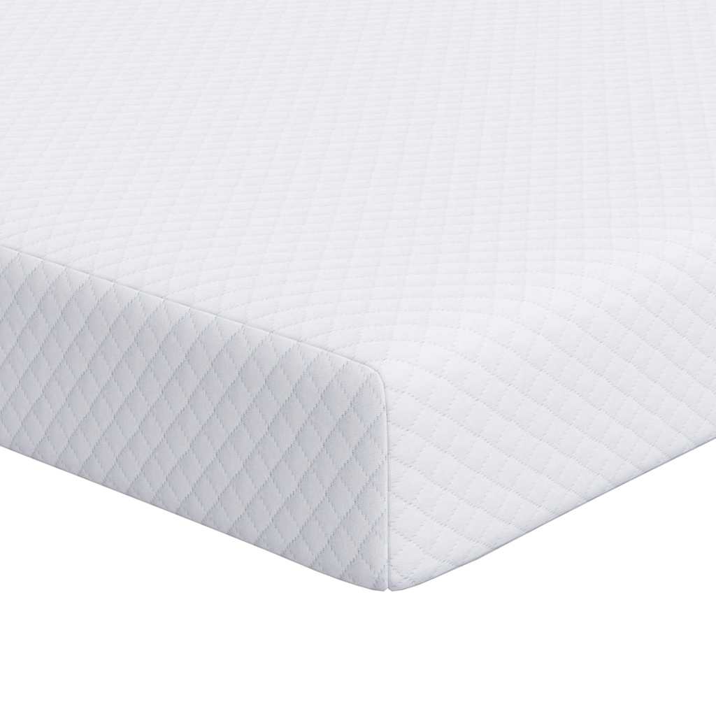 Mattress Topper White 140 x 190 cm Jacquard Fabric