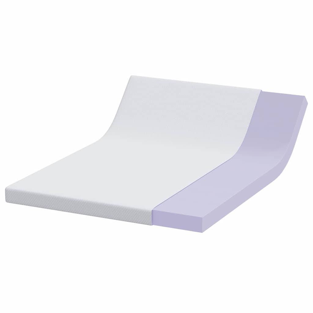 Mattress Topper White 140 x 190 cm Jacquard Fabric