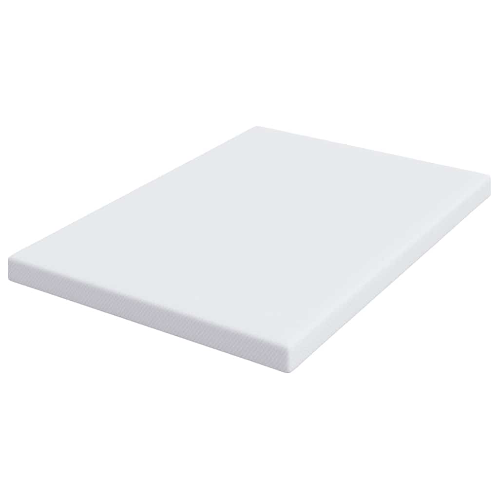 Mattress Topper White 140 x 190 cm Jacquard Fabric