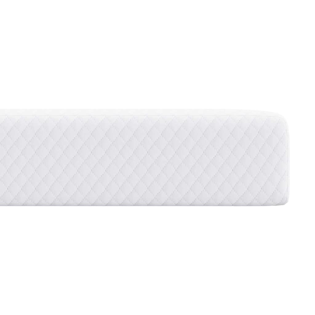 Mattress Topper White 140 x 190 cm Jacquard Fabric