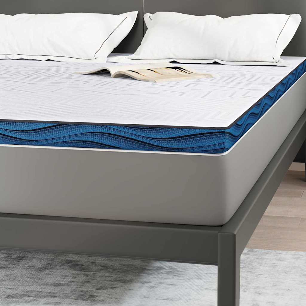 Mattress Topper White 140 x 190 cm Jacquard Fabric