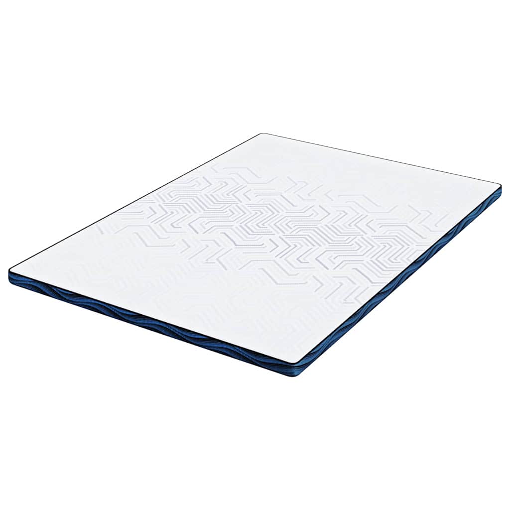 Mattress Topper White 140 x 190 cm Jacquard Fabric