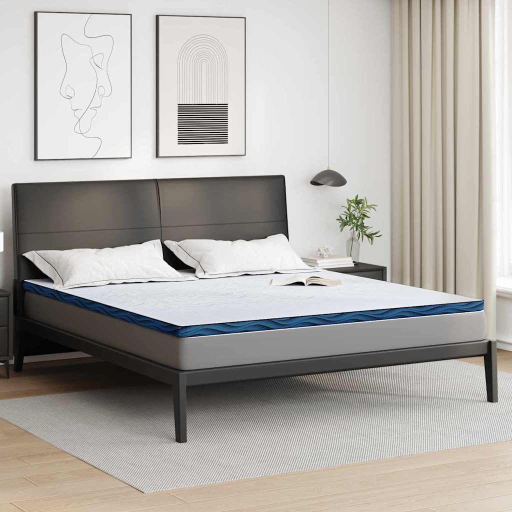 Mattress Topper White 200 x 200 cm Jacquard Fabric