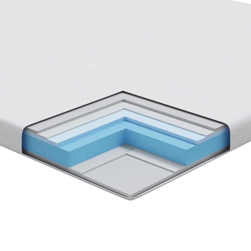 Protège-matelas blanc 80 x 200 cm en tissu jacquard