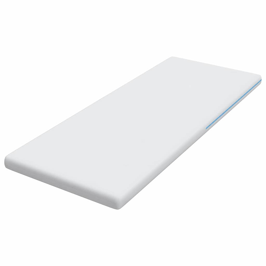 Protège-matelas blanc 80 x 200 cm en tissu jacquard