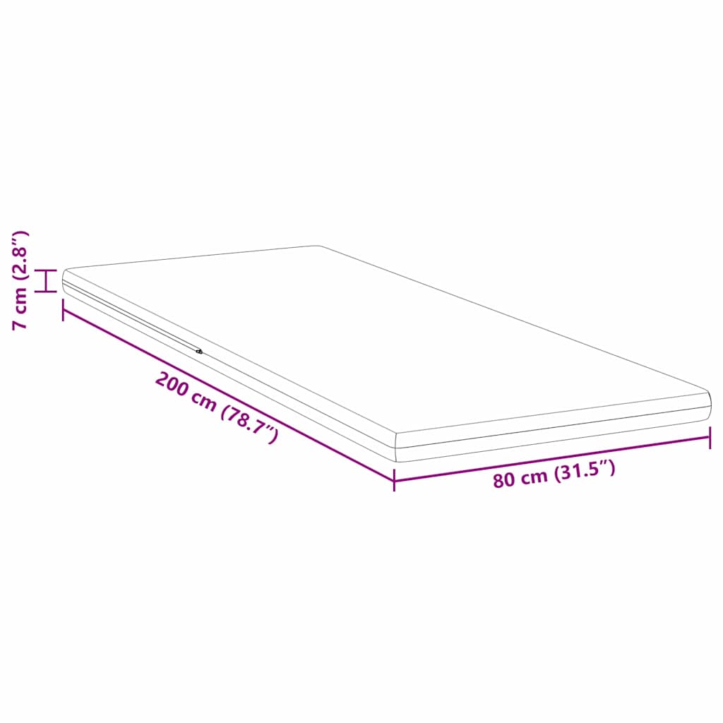 Protège-matelas blanc 80 x 200 cm en tissu jacquard
