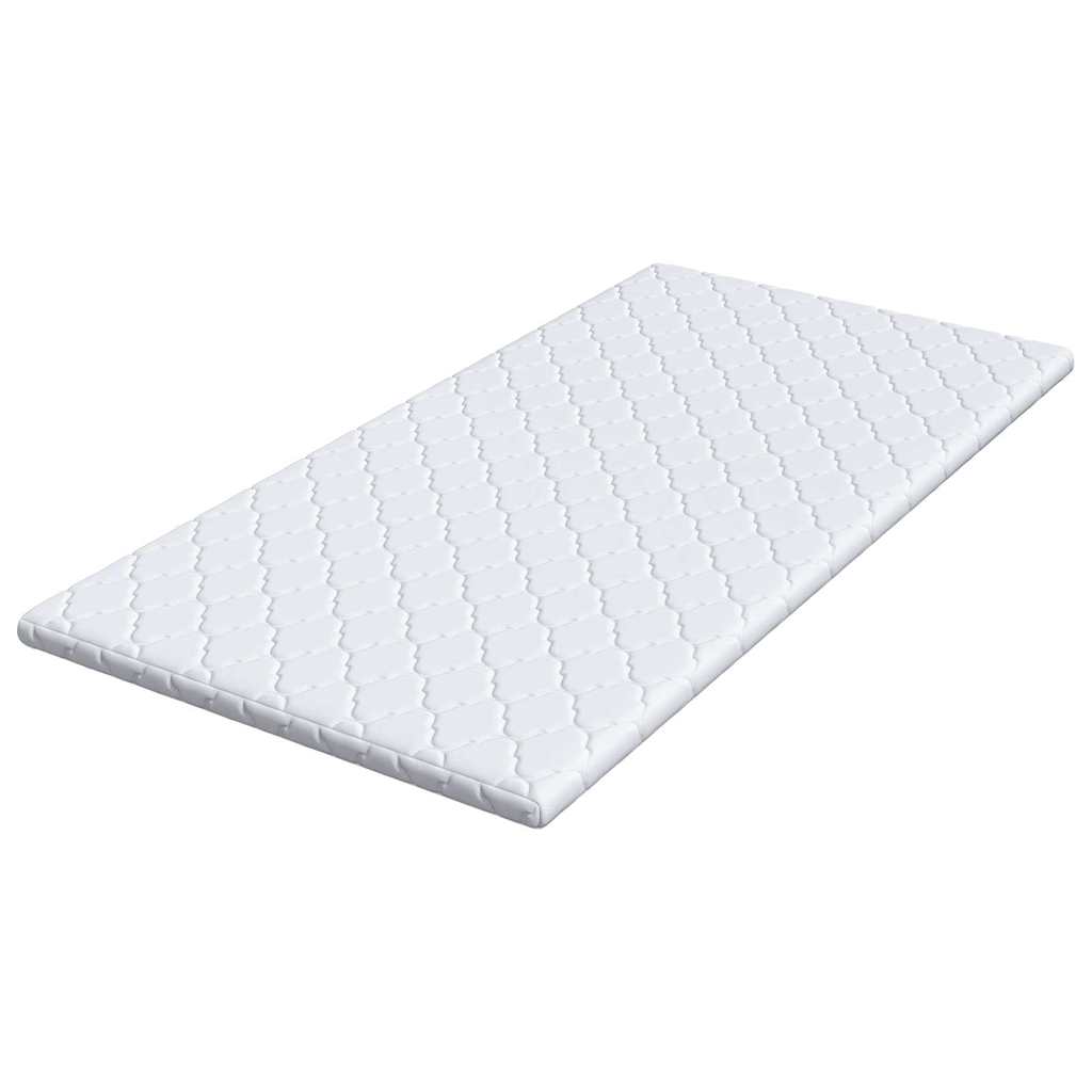 Surmatelas en fibre de coco blanc 100 x 200 cm Tissu jacquard