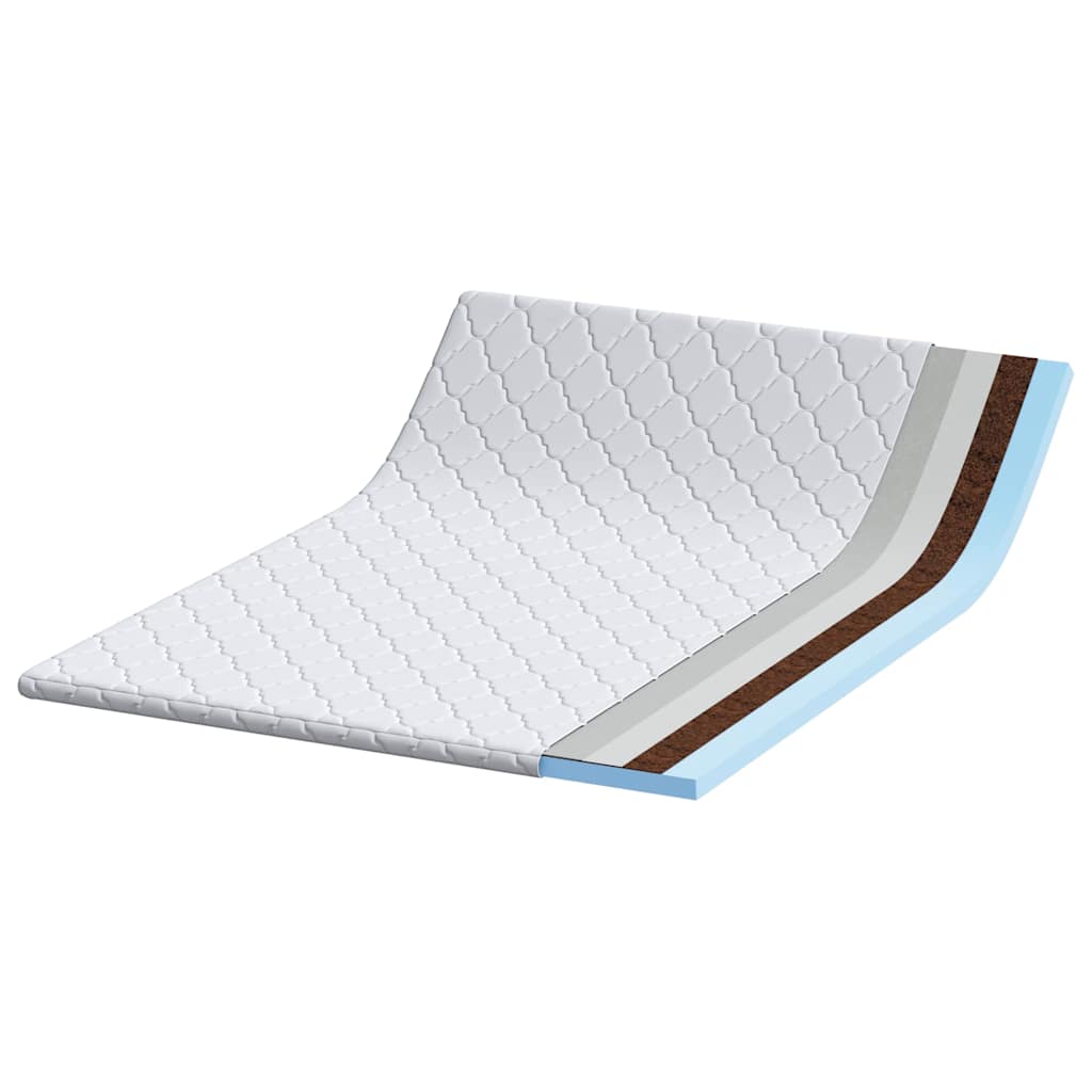 Kokosnuss Topper Weiß 140 x 200 cm Jacquard-Stoff
