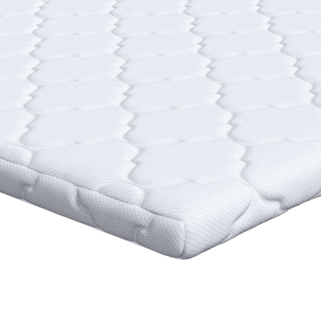 Coconut Topper White 180 x 200 cm Jacquard Fabric