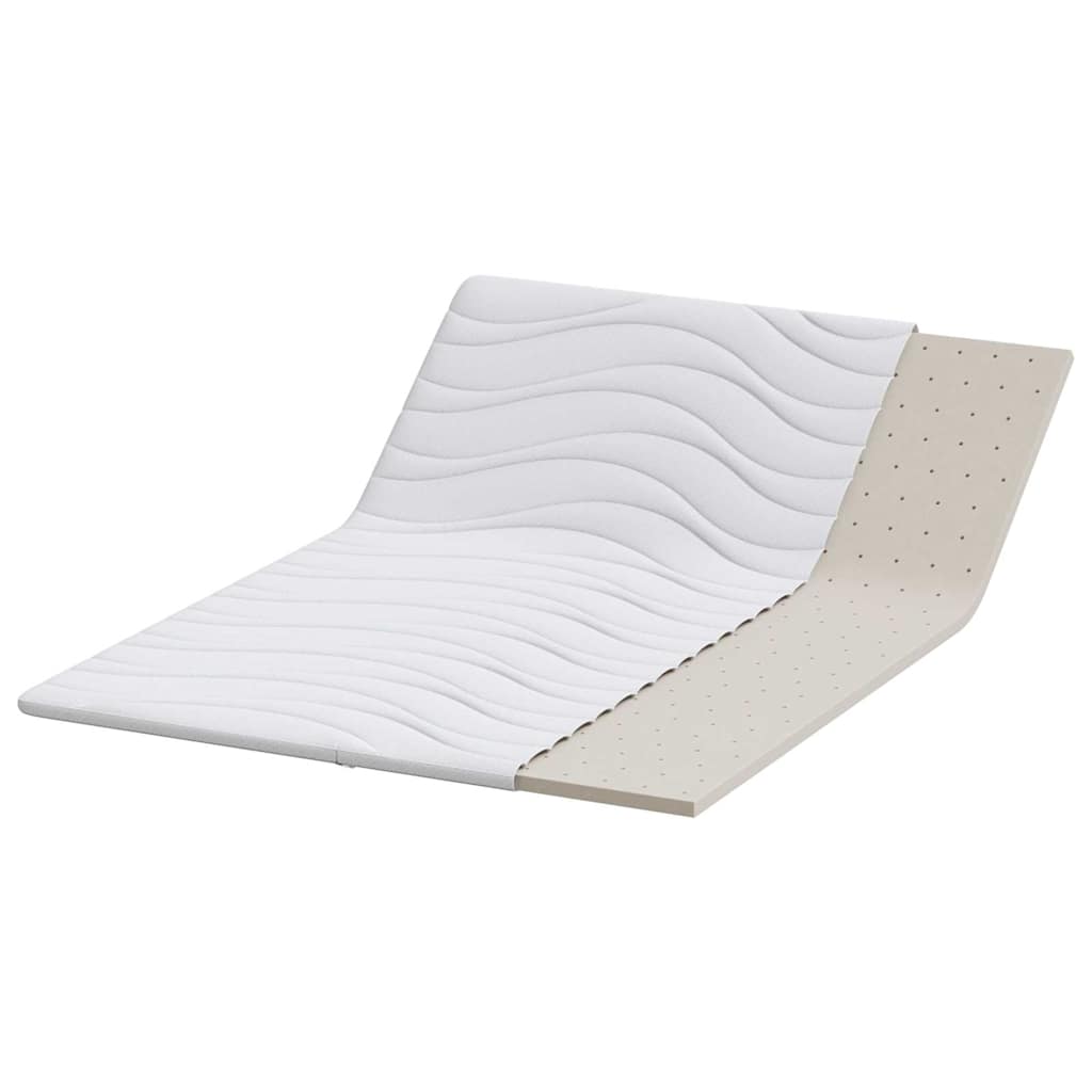 Mattress Topper White 160 x 200 cm Knitted Fabric