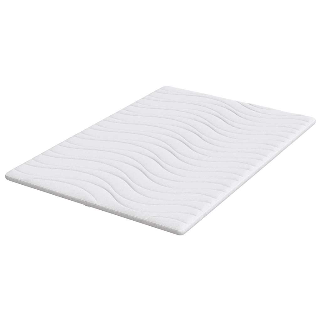 Mattress Topper White 160 x 200 cm Knitted Fabric