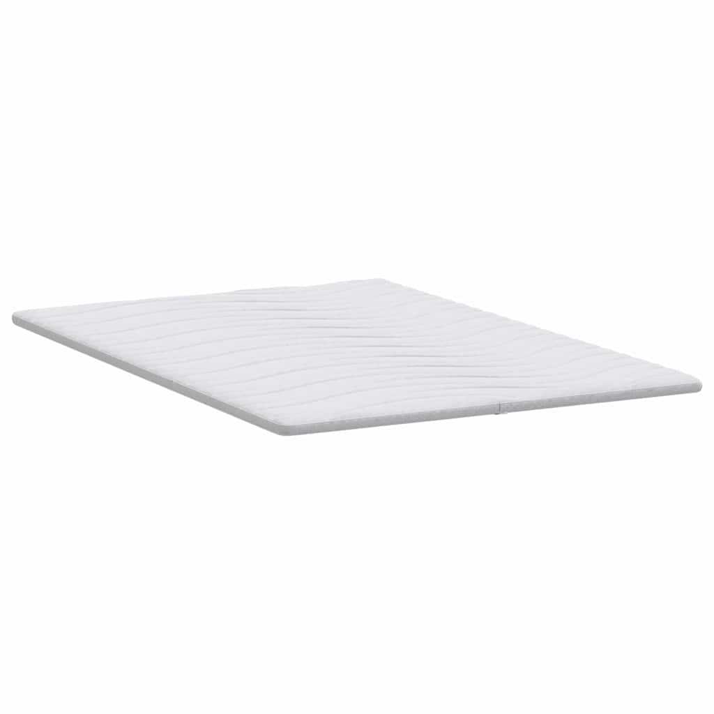 Mattress Topper White 160 x 200 cm Knitted Fabric
