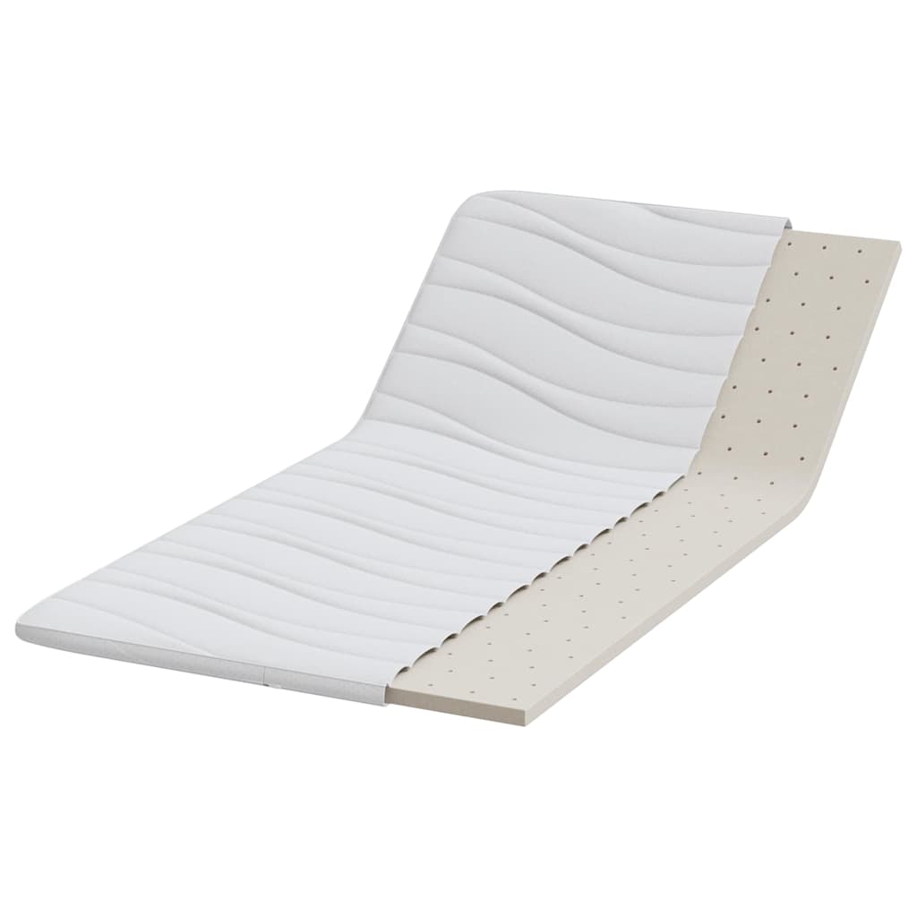 Mattress Topper White 90 x 190 cm Knitted Fabric