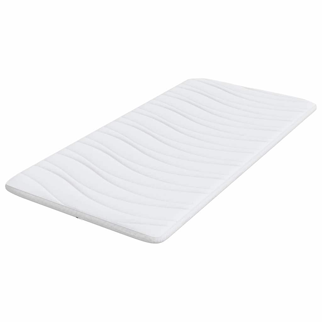 Mattress Topper White 90 x 190 cm Knitted Fabric