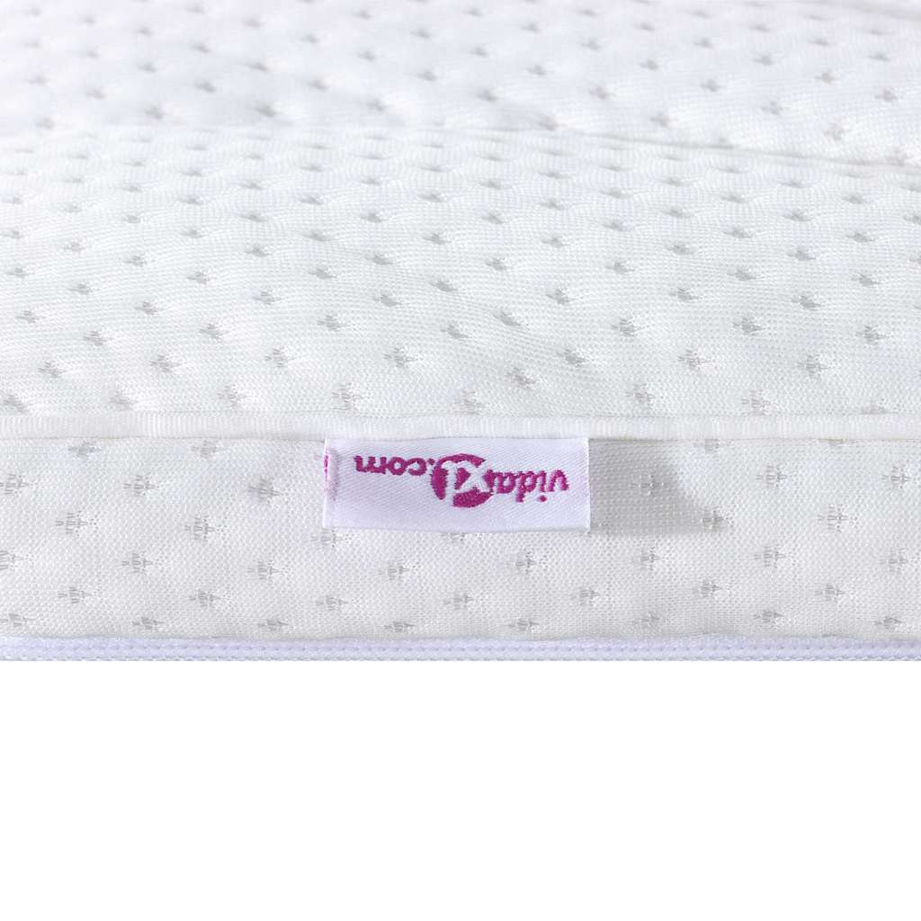 Mattress Topper White 120 x 200 cm Knitted Fabric