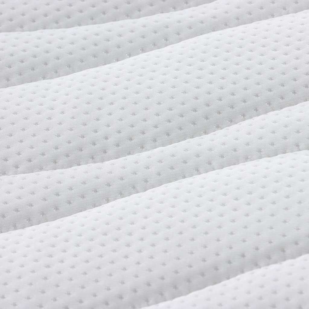 Mattress Topper White 120 x 200 cm Knitted Fabric