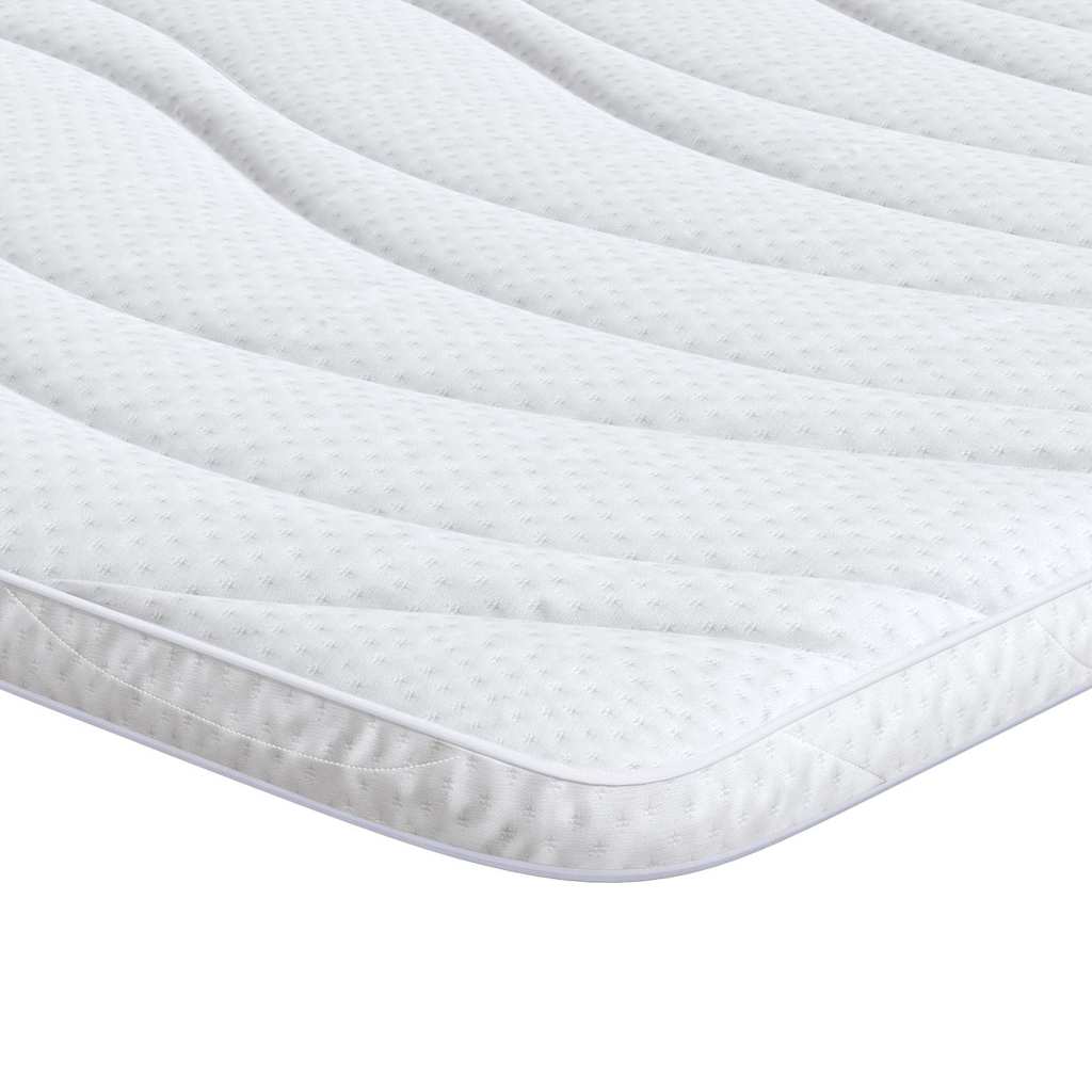 Mattress Topper White 120 x 200 cm Knitted Fabric