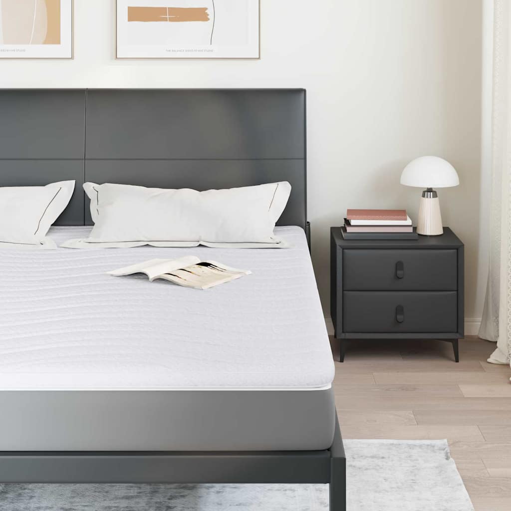 Surmatelas blanc 200 x 200 cm en tricot