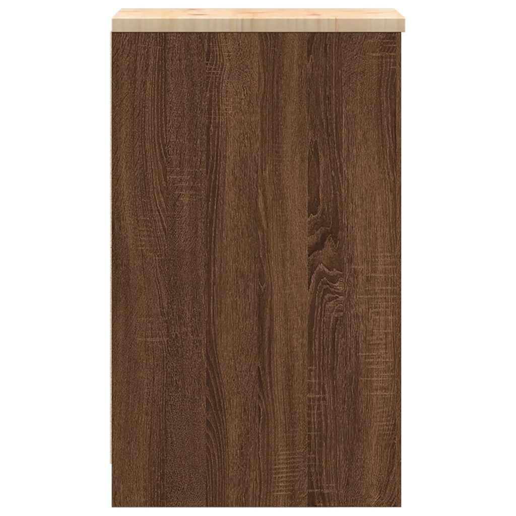 Garagen-Aufbewahrungsschrank 30x51x85 cm Massivholz Kiefer