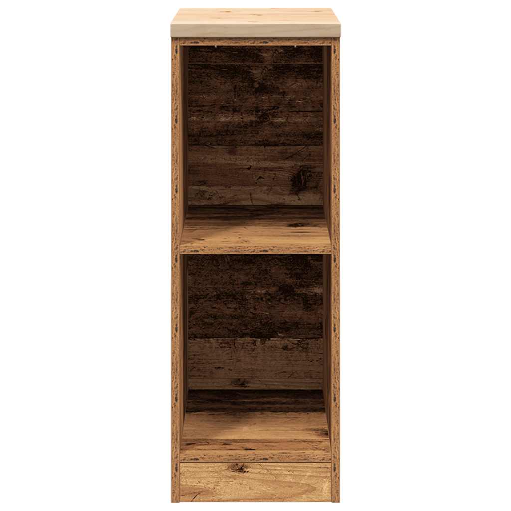 Garagen-Aufbewahrungsschrank Altholz-Optik Massivholz Kiefer