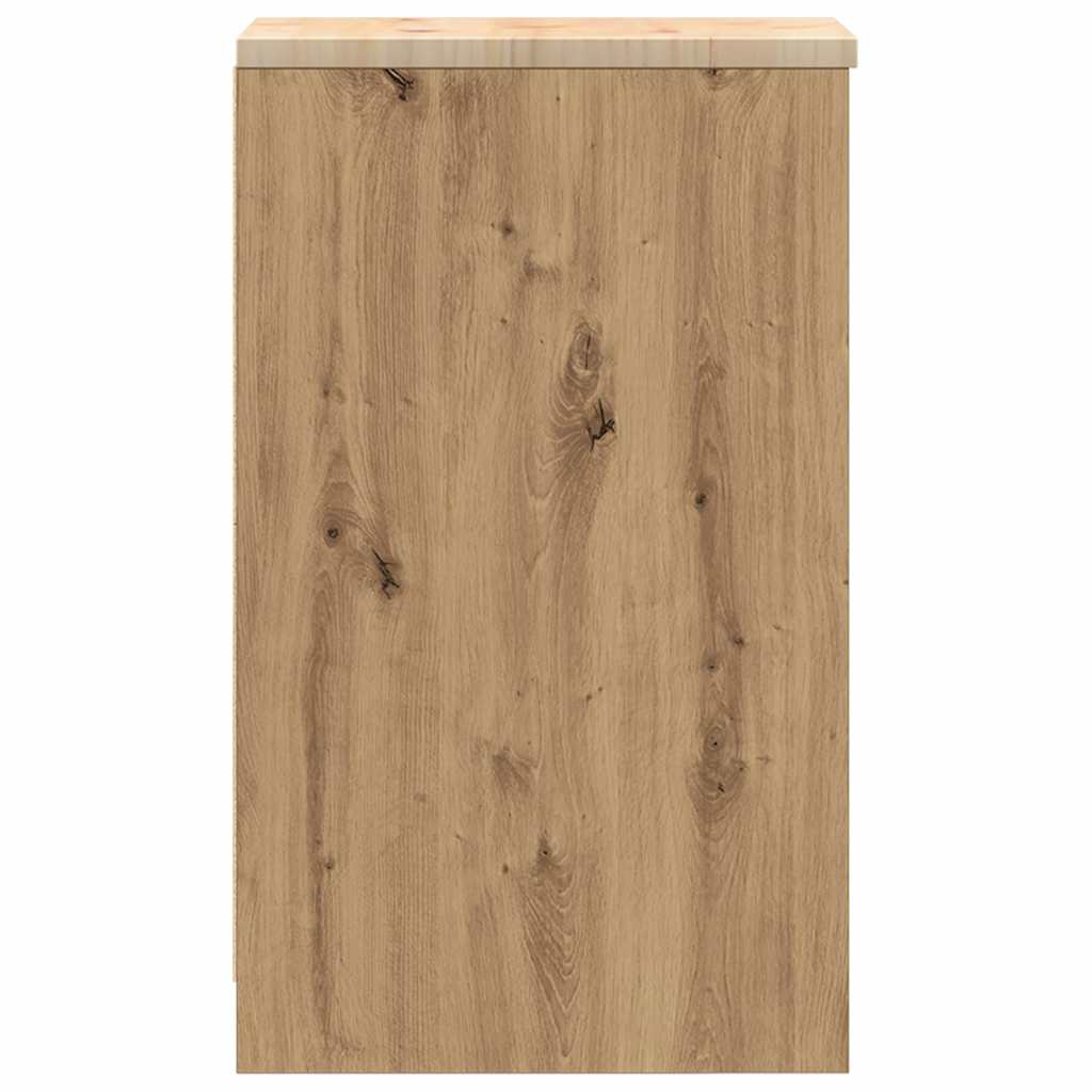 Garagen-Aufbewahrungsschrank Artisan-Eiche Massivholz Kiefer