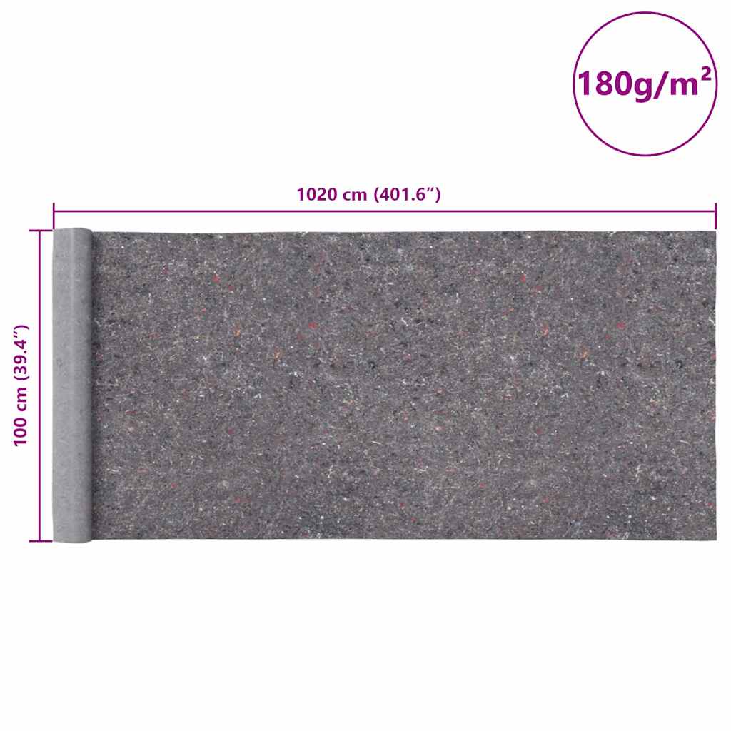 Anti-slip painter's fleece 10 m 180 g/m² Grey