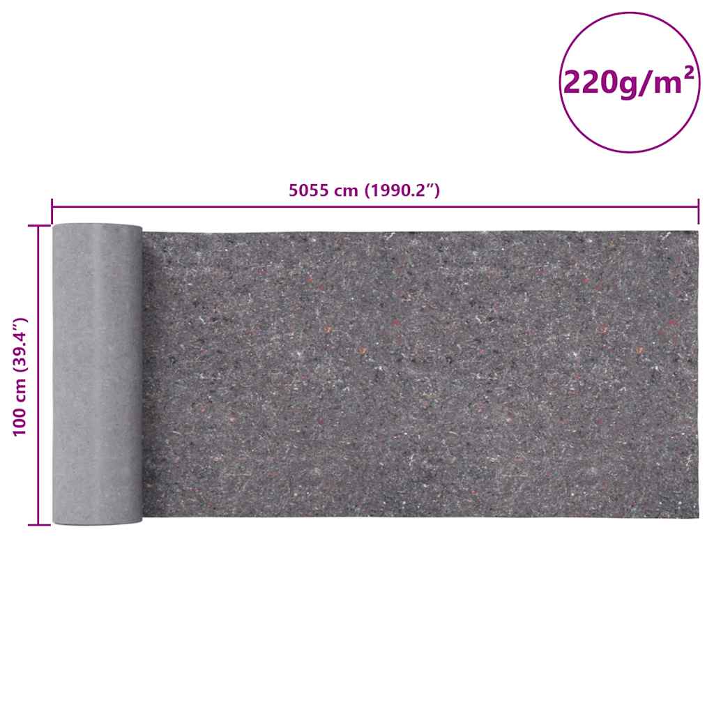 Non-slip Painter's Fleece 50 m 220 g/m² Grey