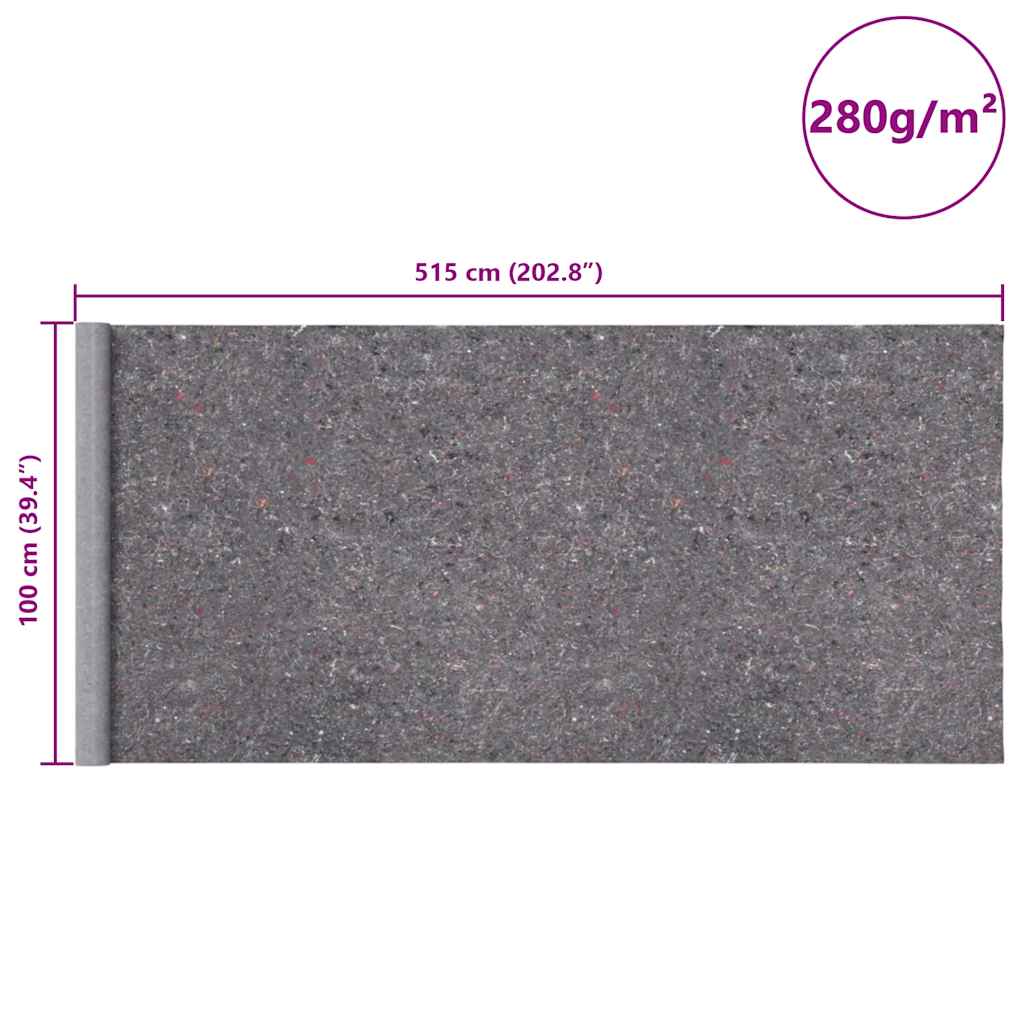 Non-tissé de peintre antidérapant 5 m 280 g/m² gris