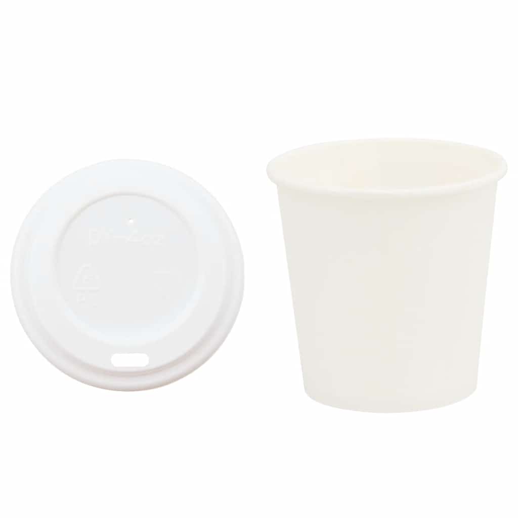 Pappbecher mit Deckeln 1000 Stk. 4oz 100ml