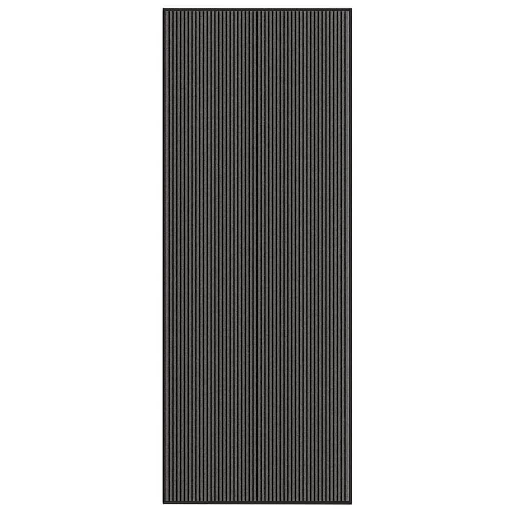 Paillasson à rayures noir et gris 115x300 cm