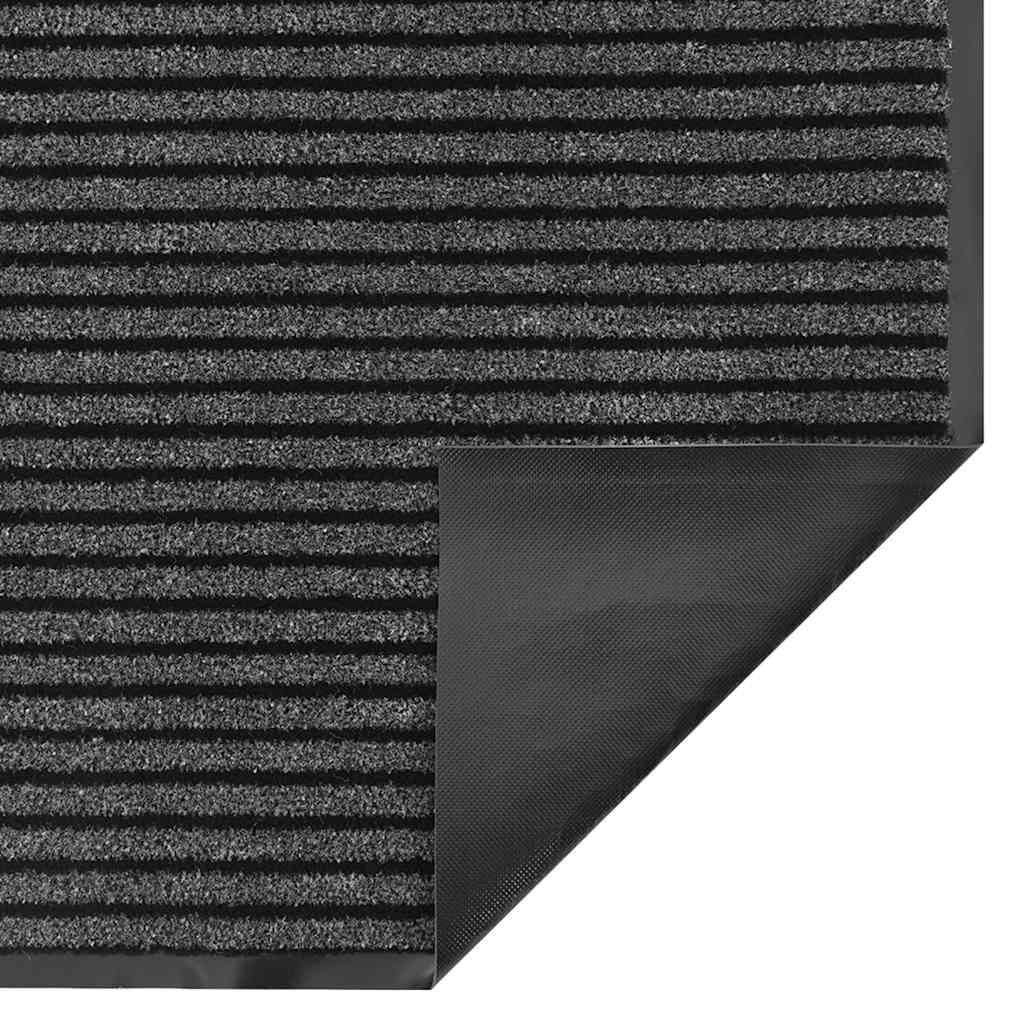 Doormat Stripes Black and Grey 115x400 cm
