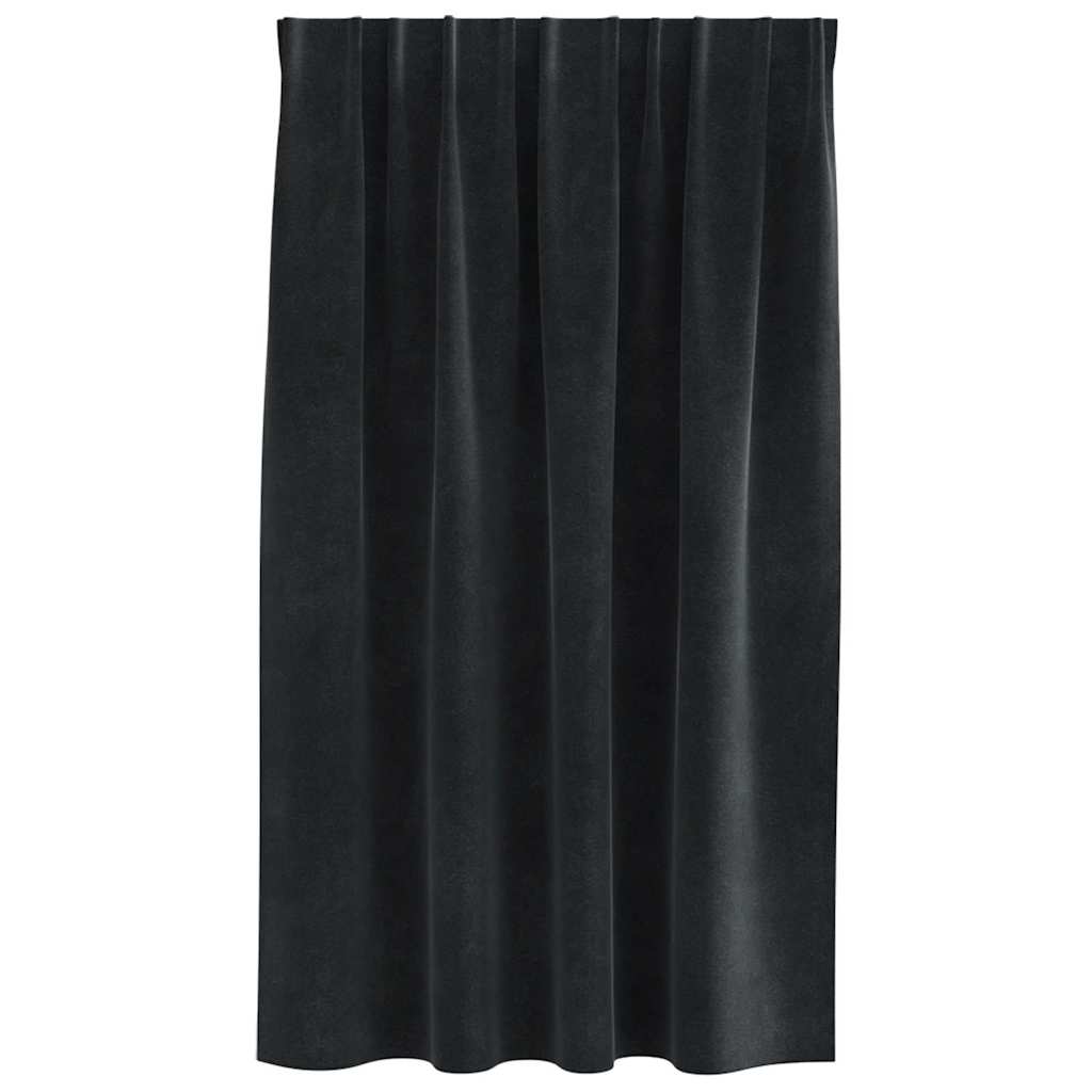 Rideaux occultants 2 pcs Noir 140 x 140 cm Velours