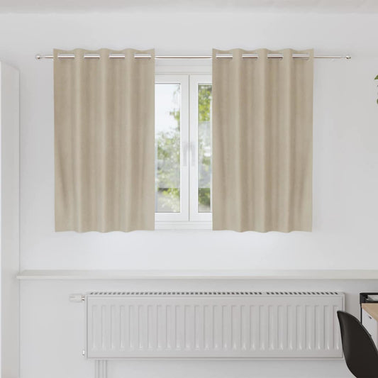 Verdunkelungsvorhänge 2 pcs Creme 140 x 140 cm Samt