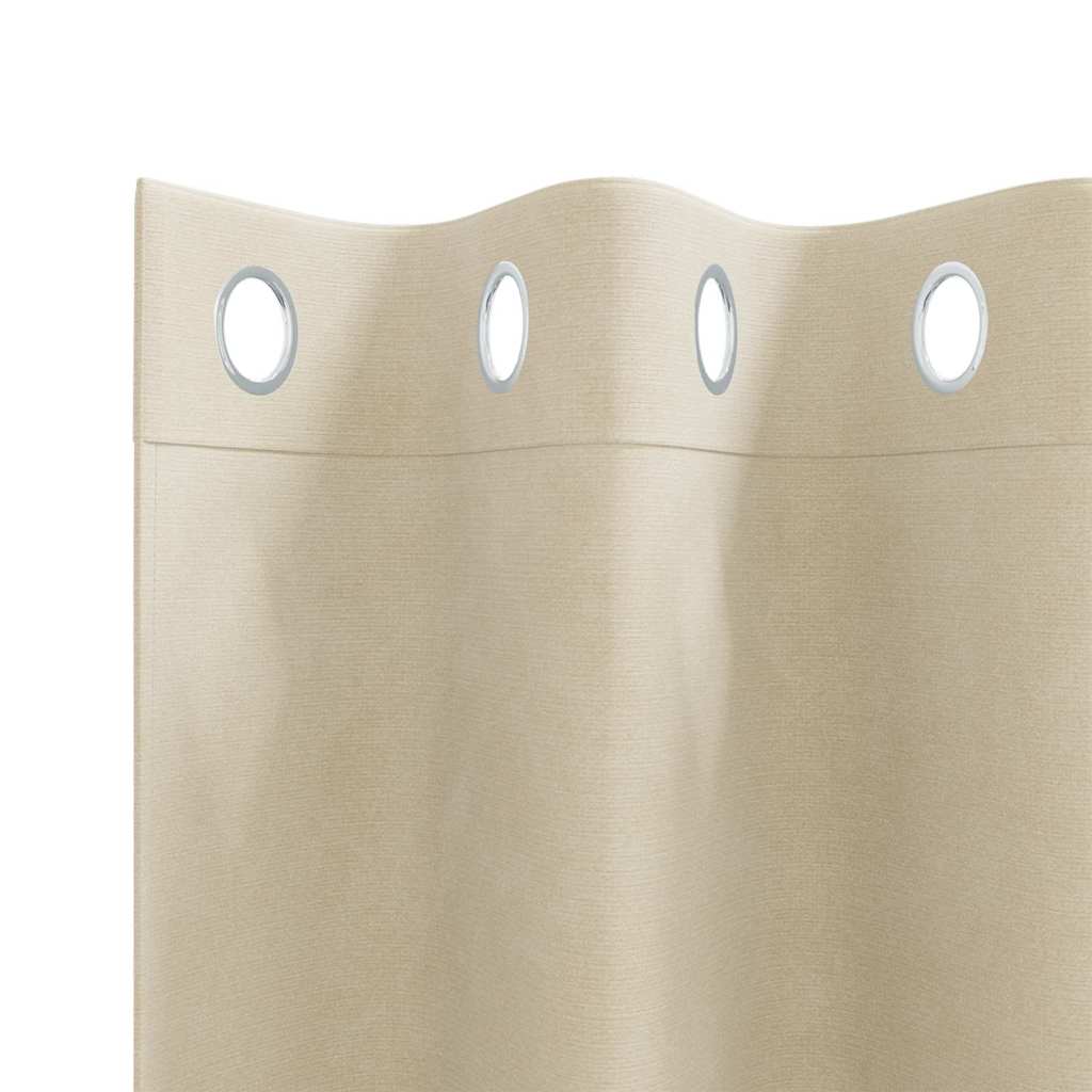 Rideaux occultants 2 pcs Crème 140 x 175 cm Velours