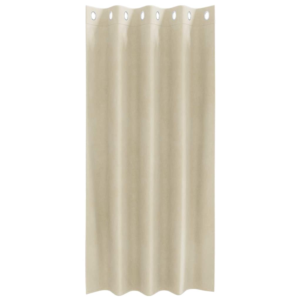 Rideaux occultants 2 pcs Crème 140 x 175 cm Velours