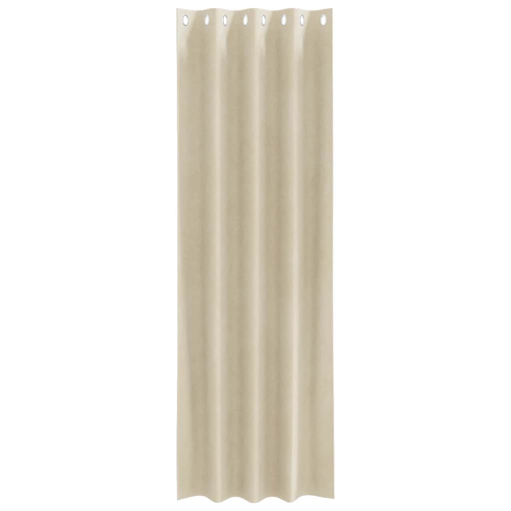 Blackout Curtains 2 pcs Cream 140 x 225 cm Velvet