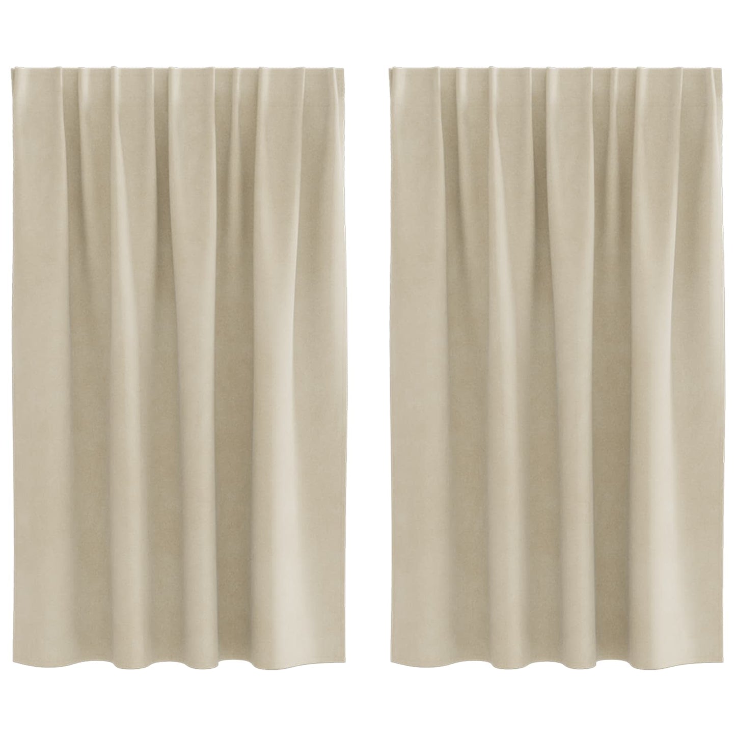 Verdunkelungsvorhänge 2 pcs Creme 140 x 140 cm Samt