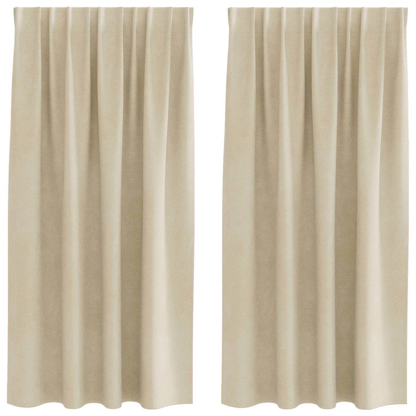 Rideaux occultants 2 pcs Crème 140 x 175 cm Velours
