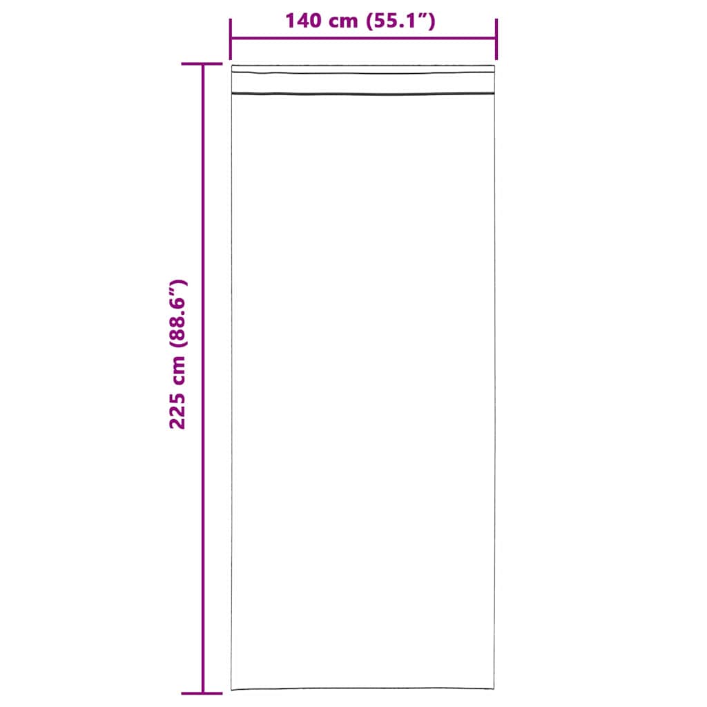 Rideaux occultants 2 pcs Crème 140 x 225 cm Velours